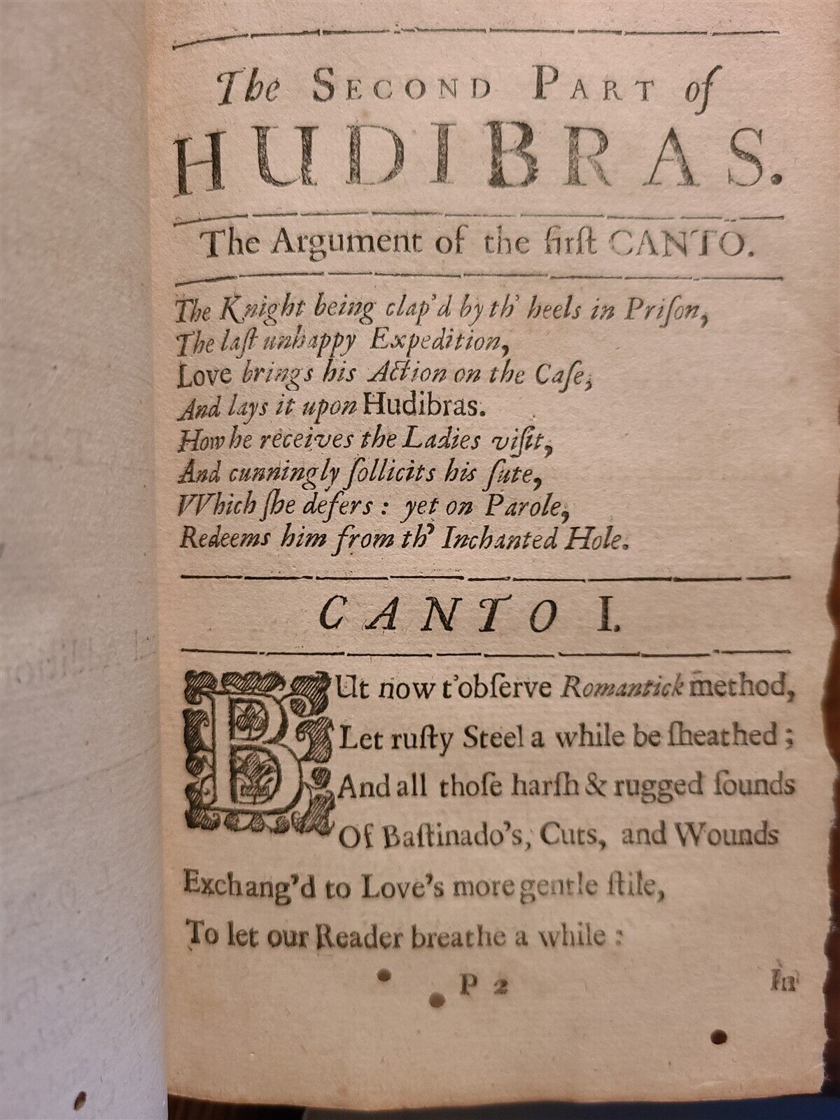 1684 HUDIBRAS by SAMUEL BUTLER antique in ENGLISH POLITICAL SATIRE poetry 1st ed