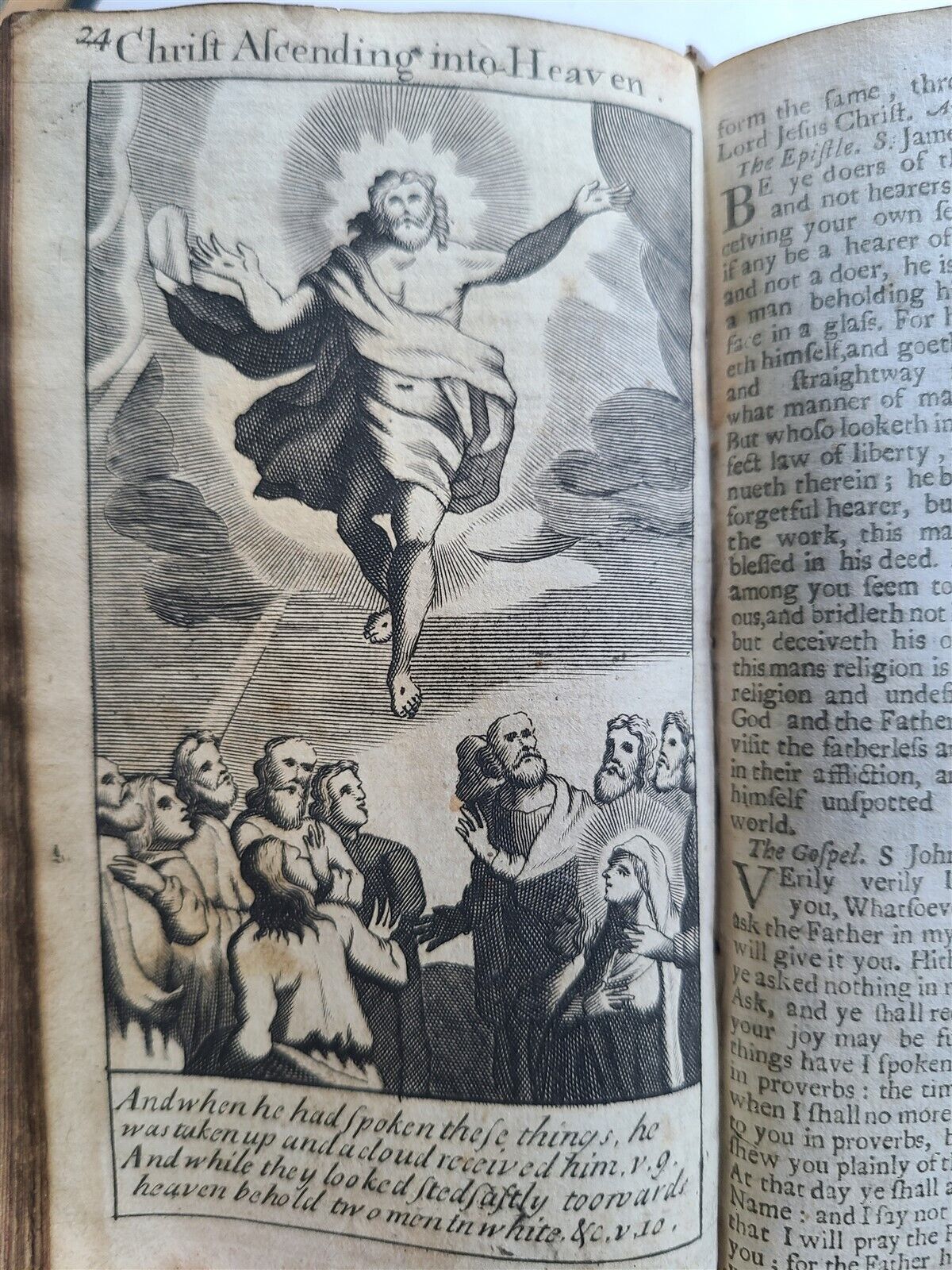 1705 BOOK OF COMMON PRAYER & PSALTER ENGLISH Oxford ANTIQUE ILLUSTRATED