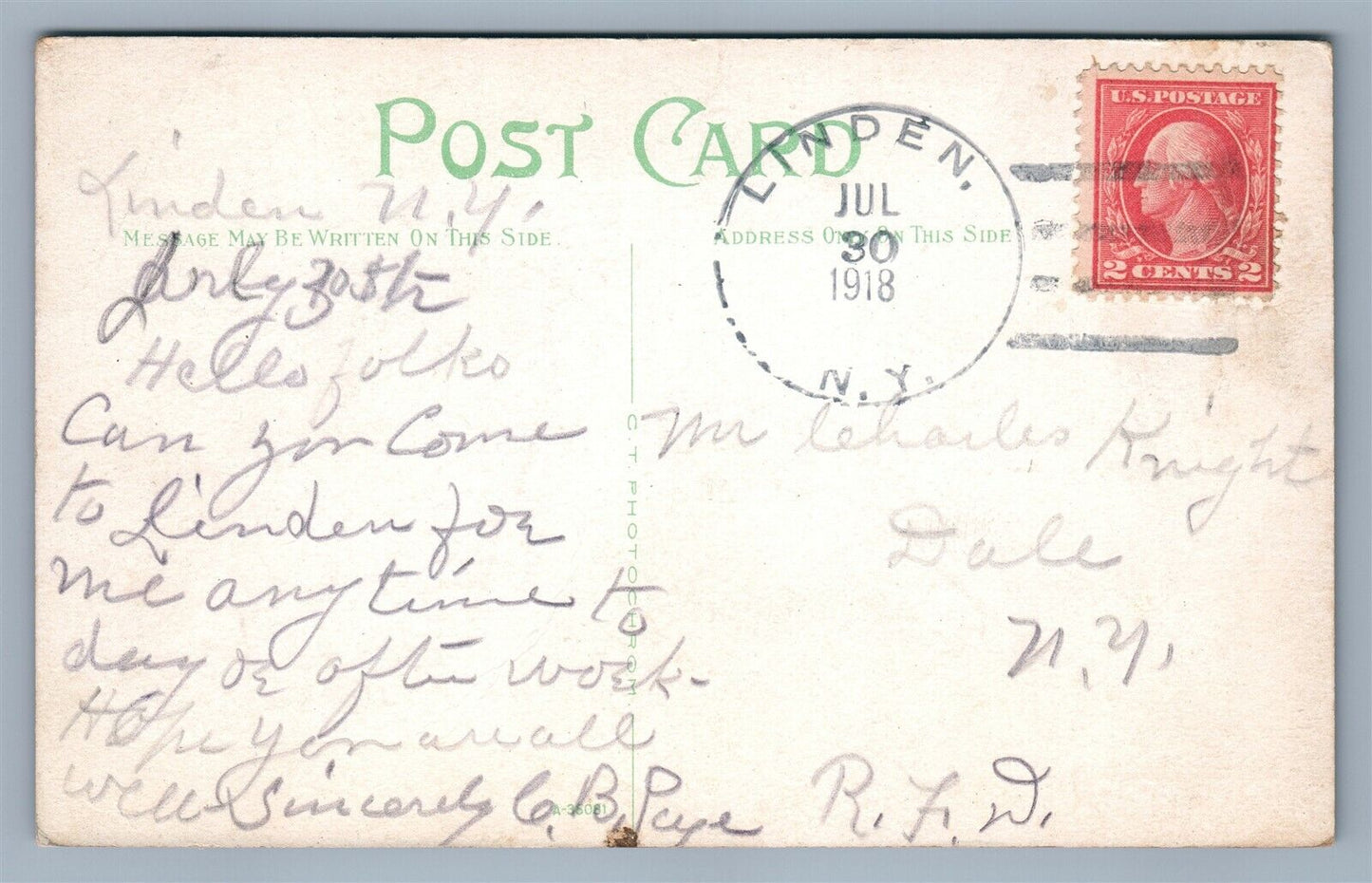 JAMESTOWN NY WEST THIRD STREET ANTIQUE POSTCARD