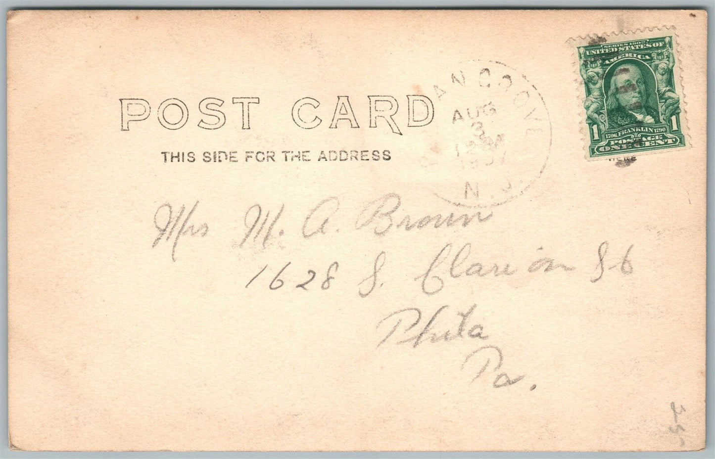 HAZELHURST PA 1906 SCHOOL GROUP ANTIQUE REAL PHOTO POSTCARD RPPC