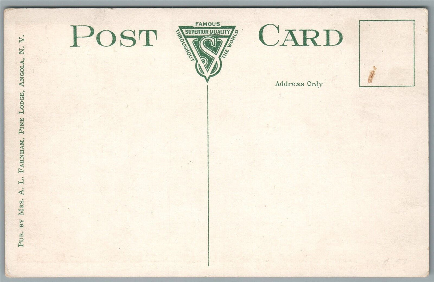 ANGOLA NY UPPER RIDGE PINE LODGE ANTIQUE POSTCARD