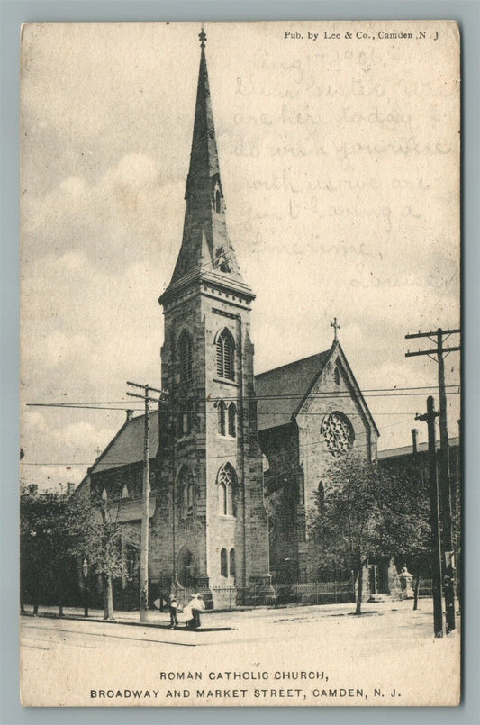 CAMDEN NJ ROMAN CATHOLIC CHURCH ANTIQUE POSTCARD