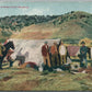 COOK OUTFIT IN GREAT CATTLE ROUND UP ANTIQUE POSTCARD