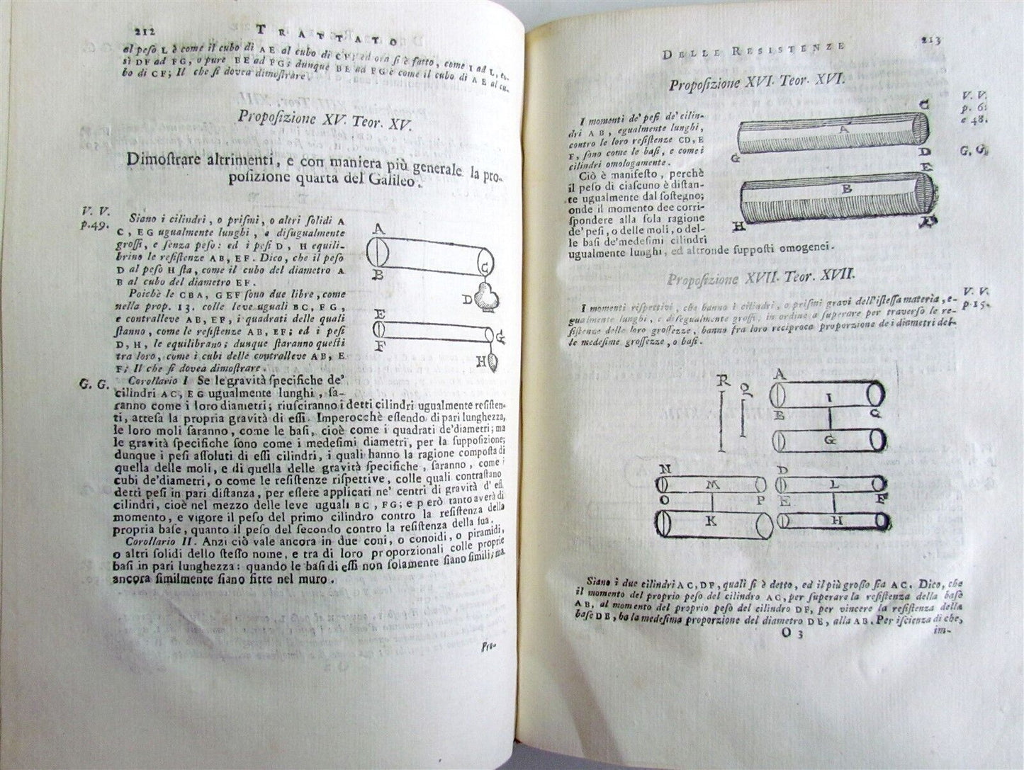 1718 GALILEO GALILEI 3 volumes OPERE illustrated VELLUM BOUND antique SCARCE