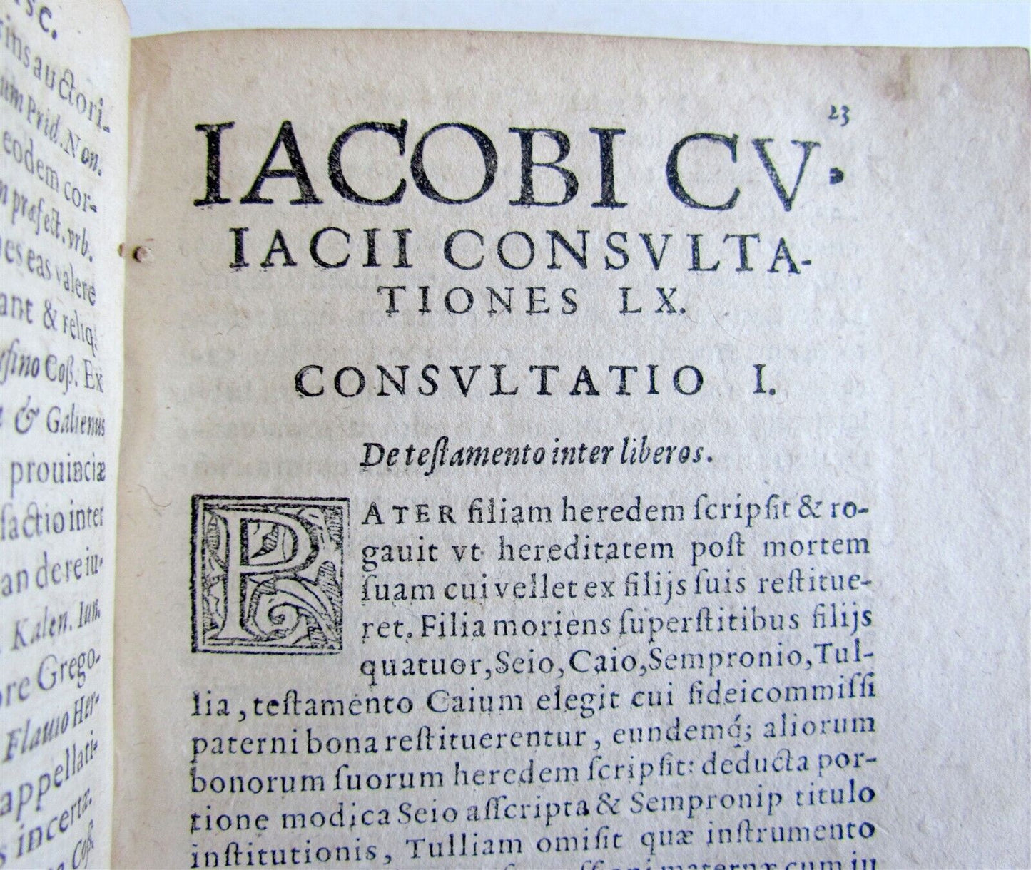 1592 LAW BOOK NOVELLARUM CONSTITUTIONUM antique Jacques Cujas in LATIN vellum