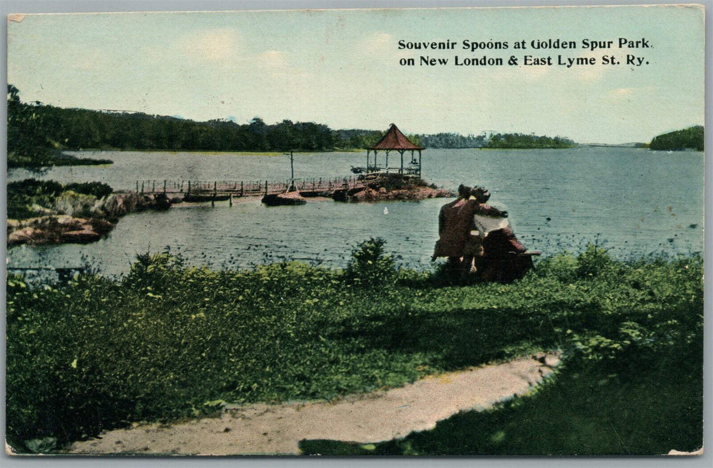 EAST LUME CT GOLDEN SPUR PARK ANTIQUE POSTCARD