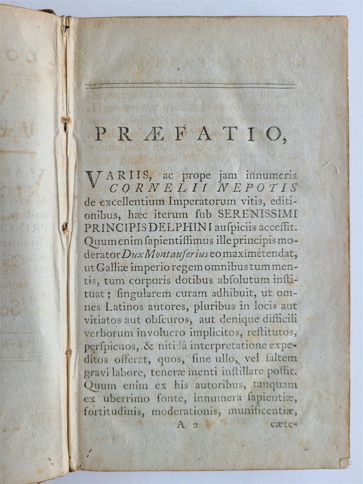 1794 DE VITIS EXCELLENTIUM IMPERATORUM by CORNELIUS NEPOS antique ROMAN HISTORY