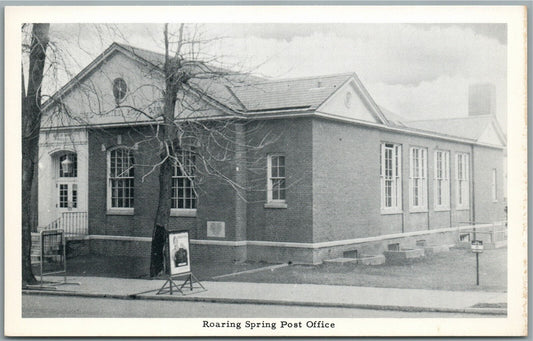ROARING SPRING PA POST OFFICE VINTAGE POSTCARD