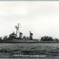 MILITARY SHIP USS PORTERFIELD VINTAGE REAL PHOTO POSTCARD RPPC