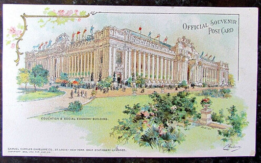 ANTIQUE UNDIVIDED OFFICIAL LOUISIANA PURCHASE EXPOSITION SOUVENIR POSTCARD