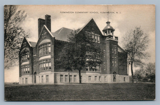 FLEMINGTON NJ ELEMENTARY SCHOOL ANTIQUE POSTCARD