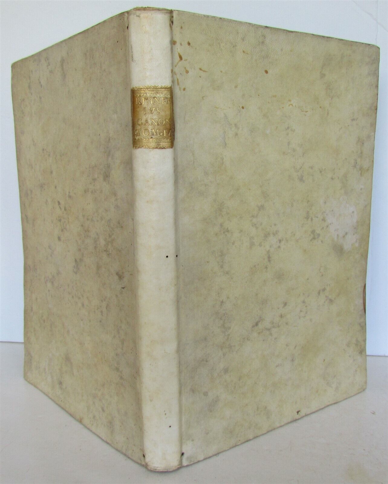 1734 ANTIQUE ANACLETO REIFFENSTUEL VELLUM BOUND FOLIO 9.5 x 13.5" 18th CENTURY