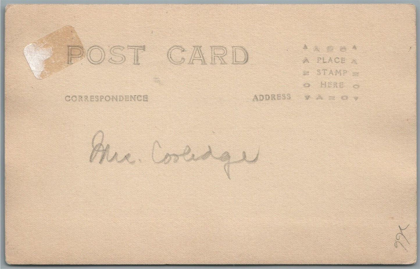 LADY w/ FLOWERS ANTIQUE REAL PHOTO POSTCARD RPPC