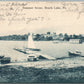 BEACH LAKE PA SUMMER SCENE ANTIQUE POSTCARD