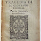 1568 POETRY Rosmunda Tragedy by Giovanni Rucellai antique VELLUM 16th century