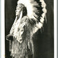 AMERICAN INDIAN CHIEF HO-TON-GA ANTIQUE REAL PHOTO POSTCARD RPPC