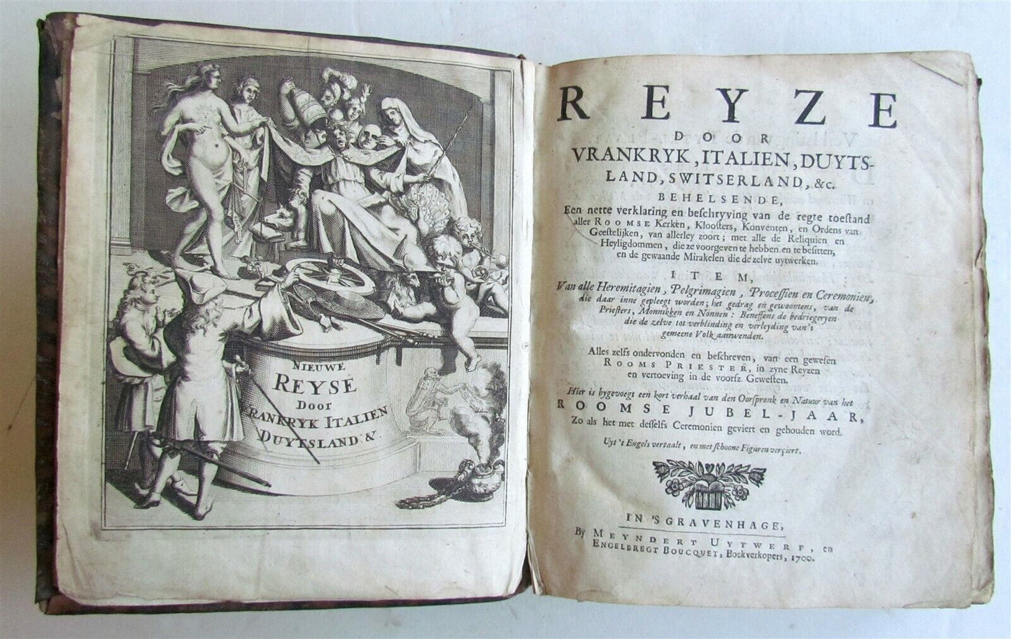 1700 ROMAN CHURCH HISTORY FRANCE ITALY GERMANY SWITZERLAND ILLUSTRATED antique