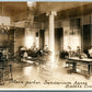 BATTLE CREEK MI SANITARIUM ANNEX MAIN PARLOR ANTIQUE REAL PHOTO POSTCARD RPPC