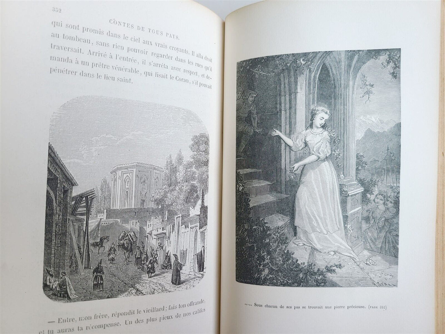 1880s CONTES de TOUS PAYS par EMILE CHASLES antique ILLUSTRATED