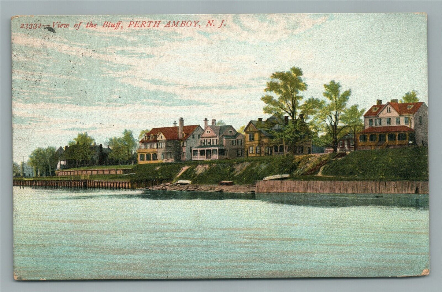 PERTH AMBOY NJ THE BLUFF ANTIQUE POSTCARD