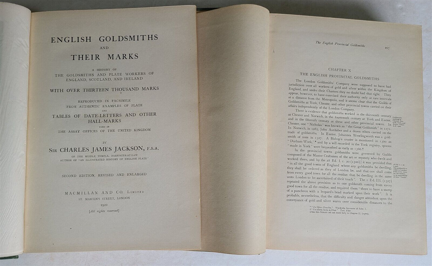 1921 ENGLISH GOLDSMITHS THEIR MARKS England Scotland Ireland 2 VOLUMES 13K MARKS