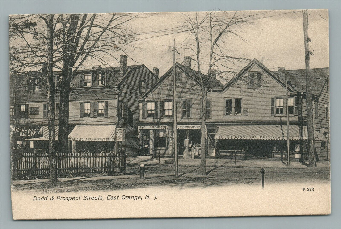 EAST ORANGE NJ DODD & PROSPECT STREETS ANTIQUE POSTCARD
