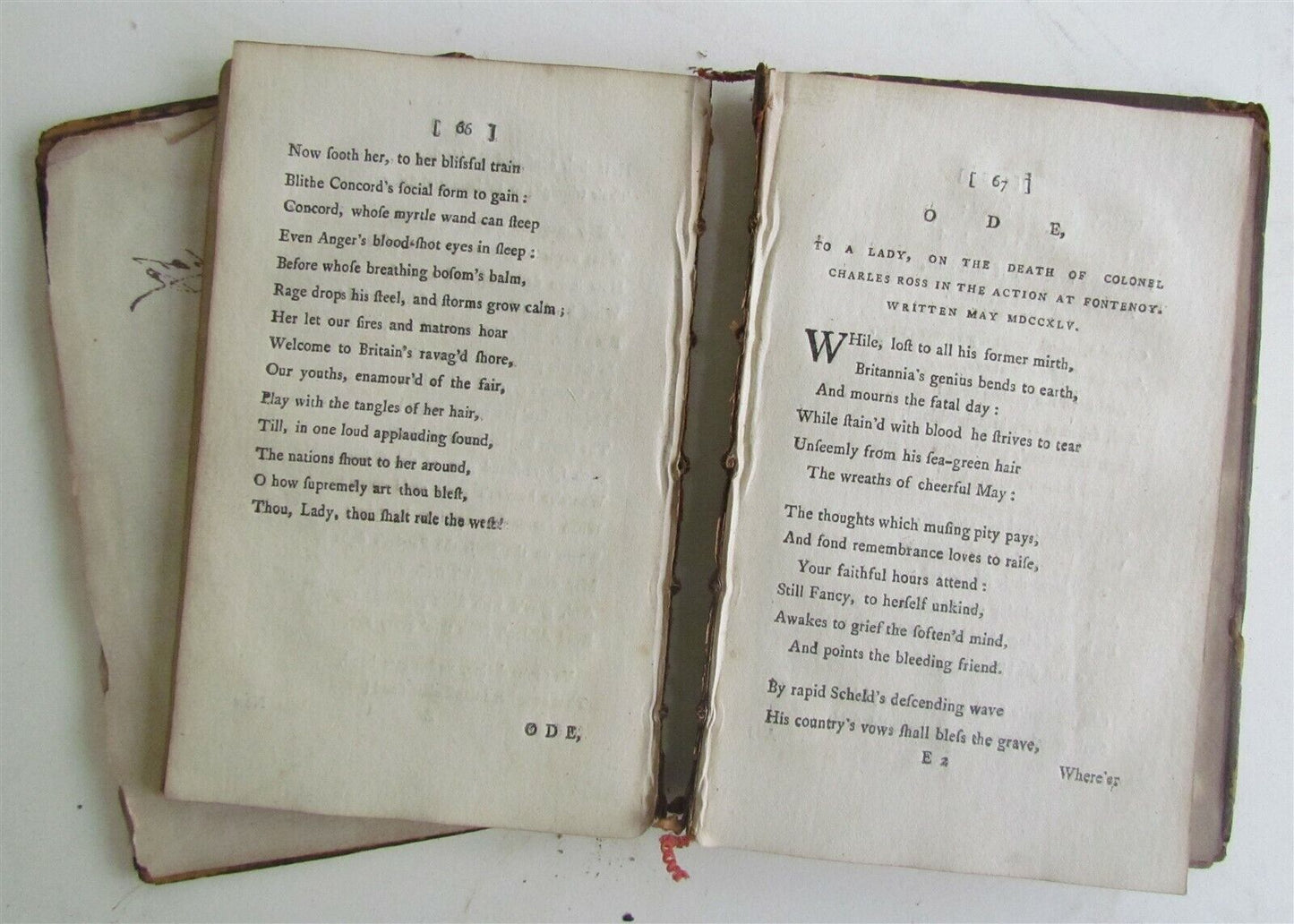 1765 POETICAL WORKS of WILLIAM COLLINS by J. LANGHORNE ANTIQUE in ENGLISH