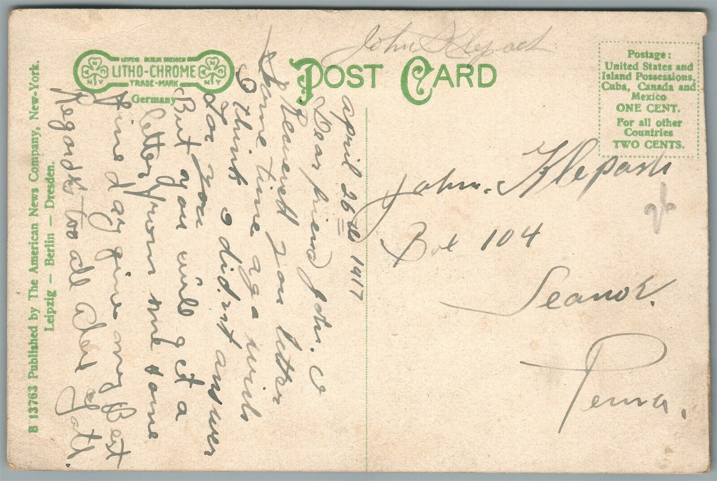 RARITAN NJ MAIN STREET ANTIQUE POSTCARD