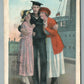 SAILOR w/ GIRLS MY HEART IS FULL OF AMMUNITION ANTIQUE POSTCARD