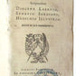 1596 LIVES of PHILOSOPHERS antique VELLUM PLANTIN PRESS Diogenes Eunapius