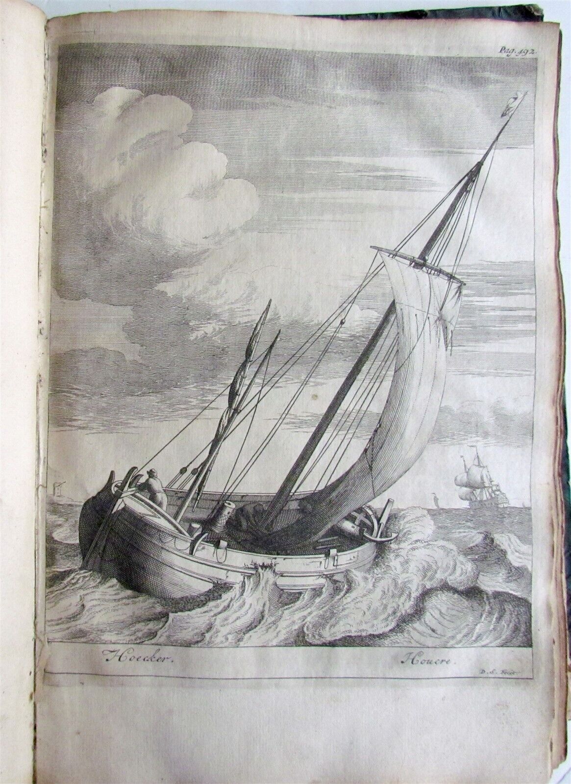 1702 NAVAL DICTIONARY ILLUSTRATED ship architecture maritime terminology antique