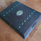 ANTIQUE TRAVELING LAP DESK BOX leather covered