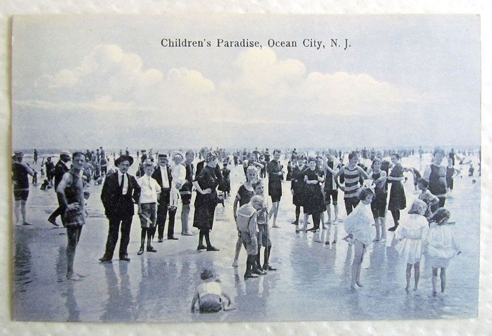 CHILDREN'S PARADISE OCEAN CITY N.J. ANTIQUE POSTCARD