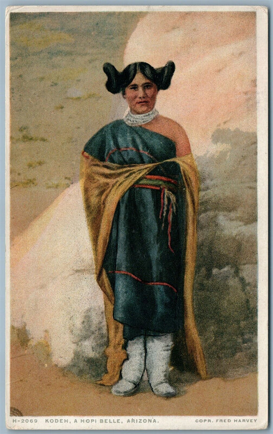 HOPI INDIAN BELLE KODEH ARIZONA ANTIQUE POSTCARD