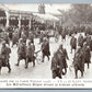 WWI MILITARY PARADE IN BELGIUM ANTIQUE POSTCARD