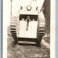 AMERICAN WWI STEAM TANK ANTIQUE REAL PHOTO POSTCARD RPPC