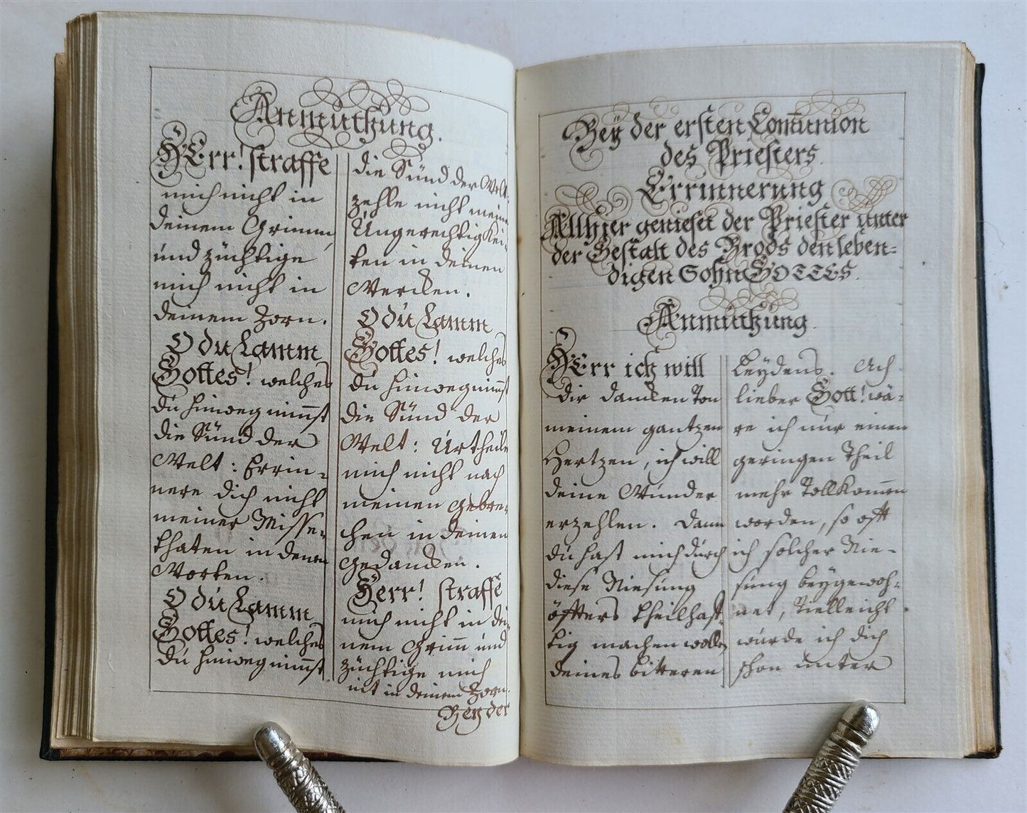 18th century GERMAN MANUSCRIPT PRAYER BOOK antique HANDWRITTEN