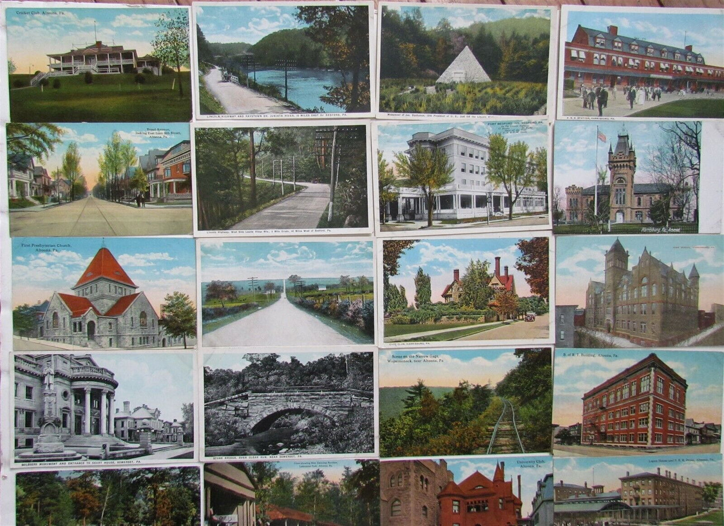 Lot of 130 PENNSYLVANIA ANTIQUE POSTCARDS
