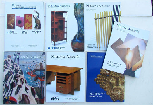 7 ART DECO ART NOUVEAU MODERN DESIGN MILLION & ASSOCIES AUCTION CATALOGS 2007-8