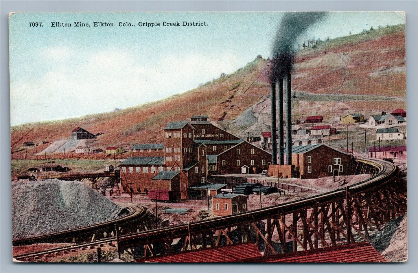 ELKTON MINE CO CRIPPLE CREEK DISTRICT ANTIQUE POSTCARD