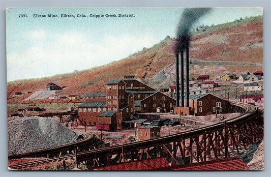 ELKTON MINE CO CRIPPLE CREEK DISTRICT ANTIQUE POSTCARD