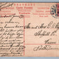 SWEDEN RIKSBANKEN KALMAR 1911 ANTIQUE POSTCARD w/ STAMP