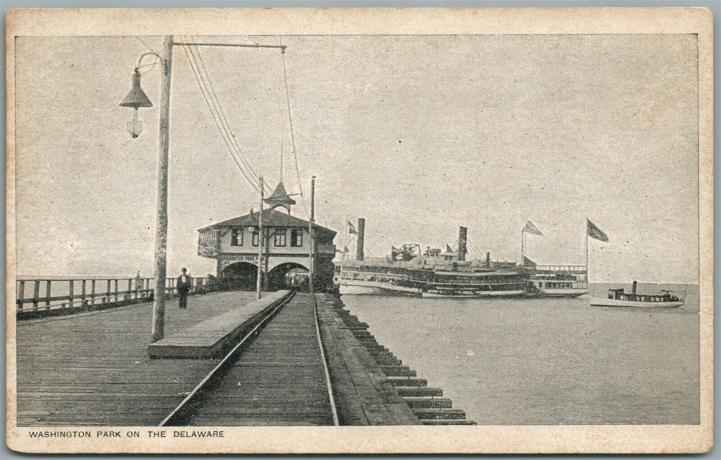 WESTVILLE NJ WASHINGTON PARK on DELAWARE LANDING ANTIQUE POSTCARD