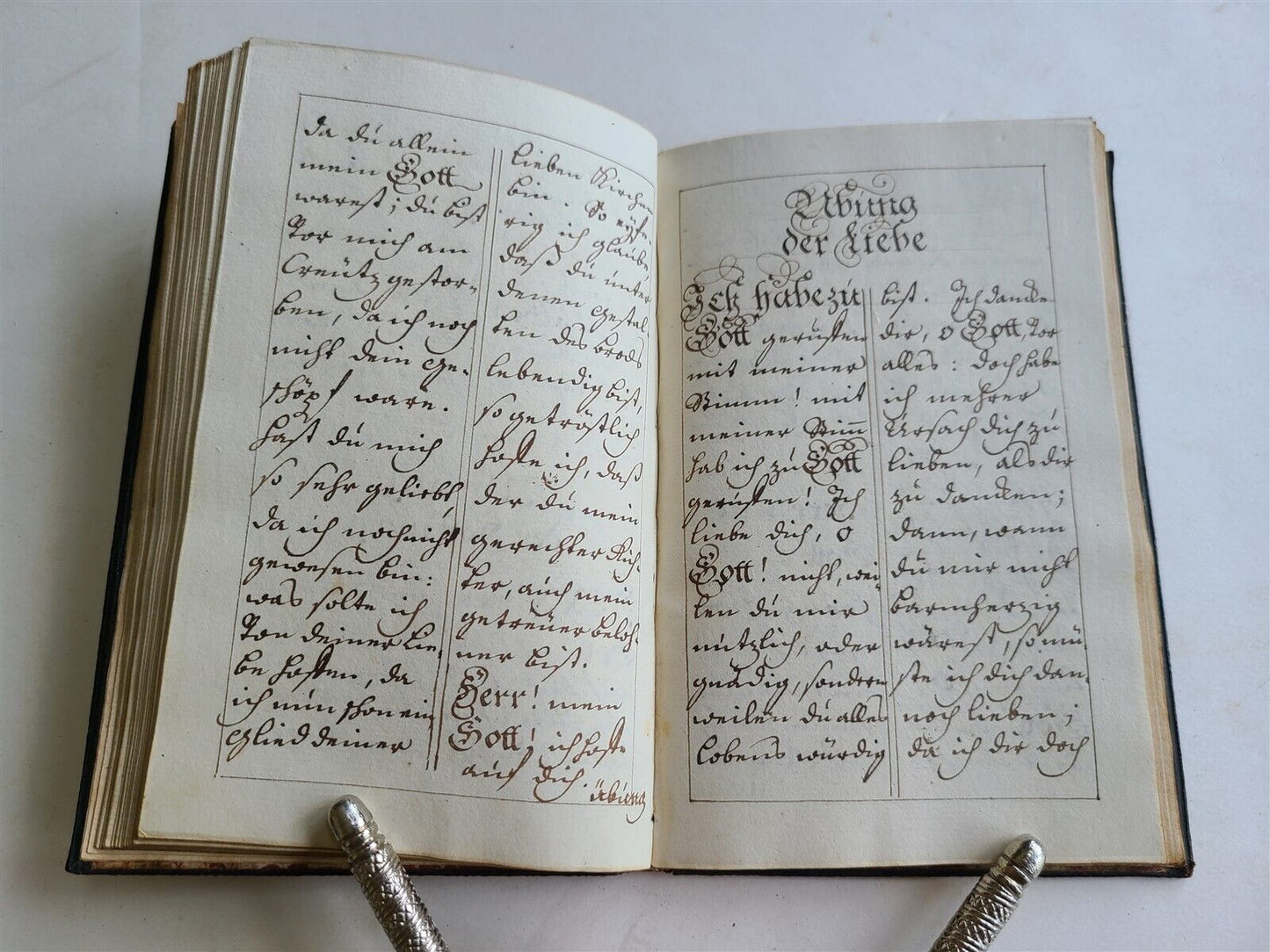 18th century GERMAN MANUSCRIPT PRAYER BOOK antique HANDWRITTEN