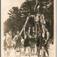 ATHLETIC GAME ON THE BEACH ANTIQUE REAL PHOTO POSTCARD RPPC