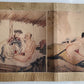 1920s CHINESE EROTIC SCROLL HAND PAINTED vintage SHUNGA 10 by 133"