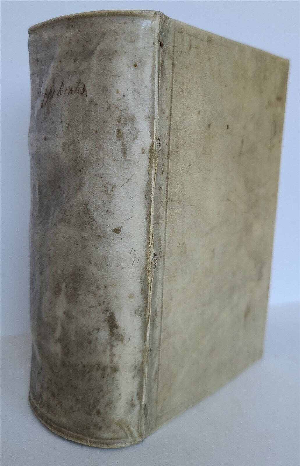 1690 HIPPOCRATIS COI APHORISMI GREEK & LATIN antique VELLUM BOUND