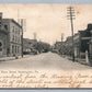 HINTINGDON PA PENN STREET ANTIQUE POSTCARD w/ CORK CANCEL