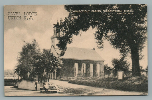 UNION NJ PRESBYTERIAN CHURCH CONNECTICUT FARMS VINTAGE POSTCARD