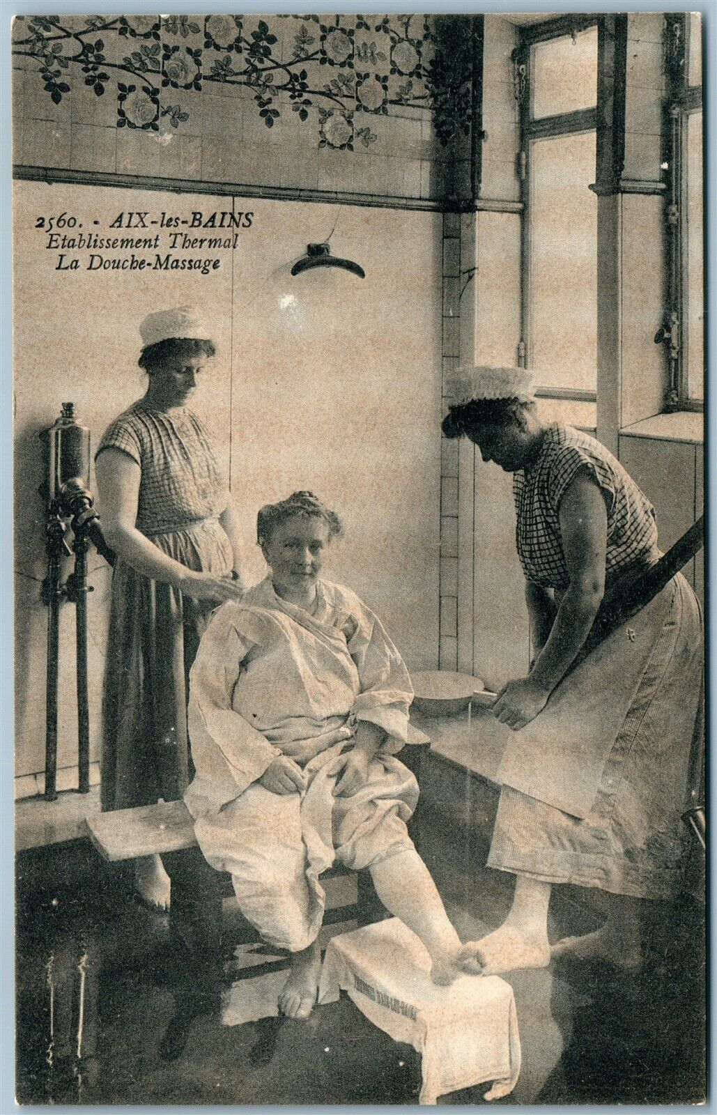 AQUA MASSAGE ANTIQUE POSTCARD